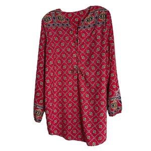 🌺NANETTE LEPORE Patterned Long Sleeve Dress Size Large -- STUNNINGLY BEAUTIFUL!🌺